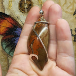Large Montana Dryhead Banded Agate Pendant in Sterling Silver