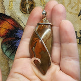 Large Montana Dryhead Banded Agate Pendant in Sterling Silver