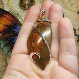 Large Montana Dryhead Banded Agate Pendant in Sterling Silver