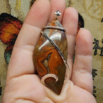 Large Montana Dryhead Banded Agate Pendant in Sterling Silver