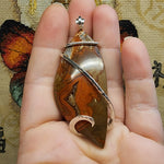 Large Montana Dryhead Banded Agate Pendant in Sterling Silver