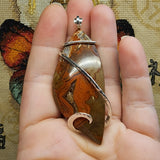 Large Montana Dryhead Banded Agate Pendant in Sterling Silver