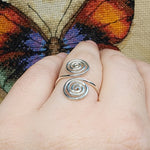 Double Sterling Silver Spiral Ring