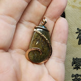 Oregon Priday Moss Agate Pendant Necklace in 14kt Rose Gold Fill