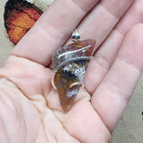 Colorful Agate Pendant in Sterling Silver