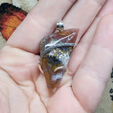 Colorful Agate Pendant in Sterling Silver