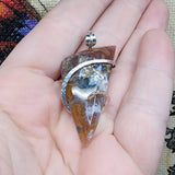 Colorful Agate Pendant in Sterling Silver