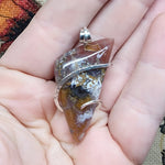 Colorful Agate Pendant in Sterling Silver