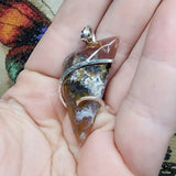 Colorful Agate Pendant in Sterling Silver