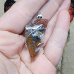 Colorful Agate Pendant in Sterling Silver