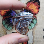 62ct Gem Silica with Native Copper Pendant in 14kt Rose Gold Fill