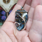 70ct Gem Silica with Native Copper Pendant in Sterling Silver