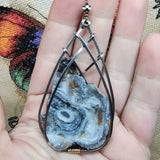 Mystical Zeusite Quartz Crystal Pendant in Sterling Silver and 14kt Yellow Golf Fill