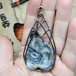Mystical Zeusite Quartz Crystal Pendant in Sterling Silver and 14kt Yellow Golf Fill