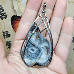 Mystical Zeusite Quartz Crystal Pendant in Sterling Silver and 14kt Yellow Golf Fill