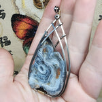 Mystical Zeusite Quartz Crystal Pendant in Sterling Silver and 14kt Yellow Golf Fill
