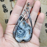 Mystical Zeusite Quartz Crystal Pendant in Sterling Silver and 14kt Yellow Golf Fill