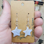 Blue Lace Agate Earrings Sterling Silver Earwires