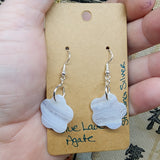 Blue Lace Agate Earrings Sterling Silver Earwires