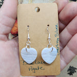 Blue Lace Agate Earrings Sterling Silver Earwires
