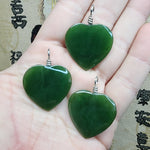 British Columbia Nephrite Jade Heart Necklace