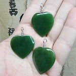 British Columbia Nephrite Jade Heart Necklace
