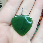 British Columbia Nephrite Jade Heart Necklace