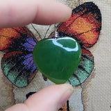 British Columbia Nephrite Jade Heart Necklace