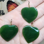 British Columbia Nephrite Jade Heart Necklace