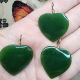 British Columbia Nephrite Jade Heart Necklace