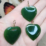 British Columbia Nephrite Jade Heart Necklace