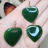 British Columbia Nephrite Jade Heart Necklace