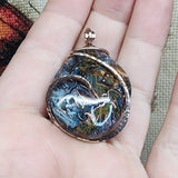 Gem Silica with Native Copper Pendant in Rose Gold Fill