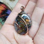 Gem Silica with Native Copper Pendant in Rose Gold Fill