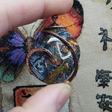 Gem Silica with Native Copper Pendant in Rose Gold Fill