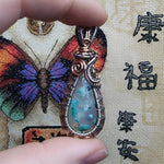 21ct Gem Silica with Native Copper Pendant in Rose Gold Fill and Sterling Silver
