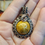 Fossil Sanddollar Seabiscuit Pendant Necklace in Silver and Copper