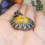 Fossil Sanddollar Seabiscuit Pendant Necklace in Silver and Copper