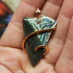 56ct Native Copper Chrysocolla Pendant in Rose Gold Fill
