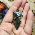 56ct Native Copper Chrysocolla Pendant in Rose Gold Fill
