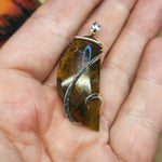 Sagenite Agate Pendant in Sterling Silver