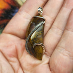 Sagenite Agate Pendant in Sterling Silver