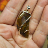 Sagenite Agate Pendant in Sterling Silver