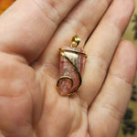Natural Pink Rhodocrosite Pendant in 14kt Rose Gold Filled