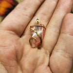 Natural Pink Rhodocrosite Pendant in 14kt Rose Gold Filled