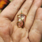 Natural Pink Rhodocrosite Pendant in 14kt Rose Gold Filled