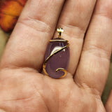 Purple Chalcedony Agate Pendant in 14kt Yellow Gold Fill