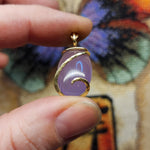 Purple Chalcedony Agate Pendant in 14kt Yellow Gold Fill