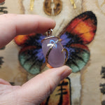Huge Purple Chalcedony Agate Pendant in 14kt Rose Gold Fill