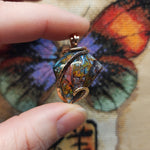 44ct Gem Silica with Native Copper Pendant in Rose Gold Fill